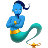 Apple design of the man genie emoji verson:ios 16.4