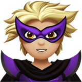 Apple design of the supervillain: medium-light skin tone emoji verson:ios 16.4