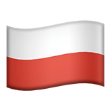 Apple design of the flag: Poland emoji verson:ios 16.4