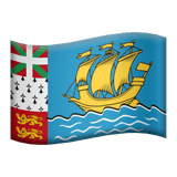 Apple design of the flag: St. Pierre & Miquelon emoji verson:ios 16.4