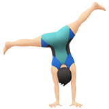 Apple design of the man cartwheeling: light skin tone emoji verson:ios 16.4