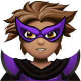 Apple design of the supervillain: medium skin tone emoji verson:ios 16.4