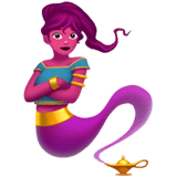 Apple design of the woman genie emoji verson:ios 16.4