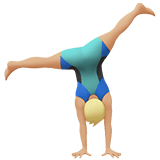 Apple design of the man cartwheeling: medium-light skin tone emoji verson:ios 16.4