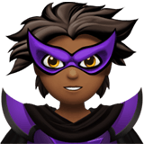 Apple design of the supervillain: medium-dark skin tone emoji verson:ios 16.4