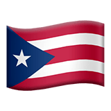 Apple design of the flag: Puerto Rico emoji verson:ios 16.4