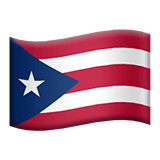 Apple design of the flag: Puerto Rico emoji verson:ios 16.4