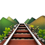 Apple design of the railway track emoji verson:ios 16.4