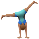 Apple design of the man cartwheeling: medium skin tone emoji verson:ios 16.4