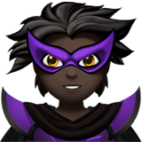 Apple design of the supervillain: dark skin tone emoji verson:ios 16.4