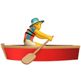 Apple design of the man rowing boat emoji verson:ios 16.4