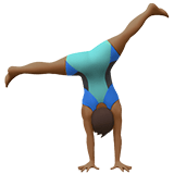 Apple design of the man cartwheeling: medium-dark skin tone emoji verson:ios 16.4