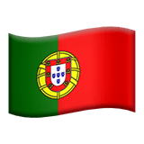 Apple design of the flag: Portugal emoji verson:ios 16.4
