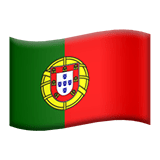 Apple design of the flag: Portugal emoji verson:ios 16.4