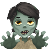 Apple design of the zombie emoji verson:ios 16.4