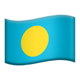 Apple design of the flag: Palau emoji verson:ios 16.4