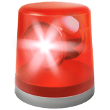 Apple design of the police car light emoji verson:ios 16.4