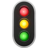 Apple design of the vertical traffic light emoji verson:ios 16.4