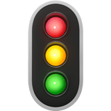 Apple design of the vertical traffic light emoji verson:ios 16.4