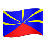 Apple design of the flag: Réunion emoji verson:ios 16.4