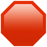 Apple design of the stop sign emoji verson:ios 16.4