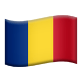 Apple design of the flag: Romania emoji verson:ios 16.4