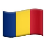 Apple design of the flag: Romania emoji verson:ios 16.4