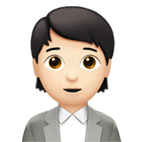 Apple design of the office worker: light skin tone emoji verson:ios 16.4