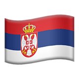Apple design of the flag: Serbia emoji verson:ios 16.4