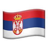 Apple design of the flag: Serbia emoji verson:ios 16.4