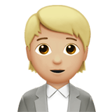 Apple design of the office worker: medium-light skin tone emoji verson:ios 16.4