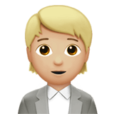 Apple design of the office worker: medium-light skin tone emoji verson:ios 16.4