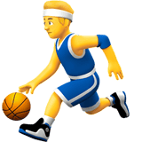 Apple design of the man bouncing ball emoji verson:ios 16.4