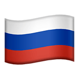 Apple design of the flag: Russia emoji verson:ios 16.4