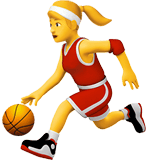 Apple design of the woman bouncing ball emoji verson:ios 16.4