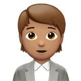 Apple design of the office worker: medium skin tone emoji verson:ios 16.4