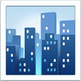 Apple design of the cityscape emoji verson:ios 16.4