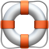 Apple design of the ring buoy emoji verson:ios 16.4