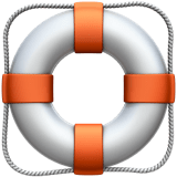 Apple design of the ring buoy emoji verson:ios 16.4