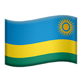 Apple design of the flag: Rwanda emoji verson:ios 16.4