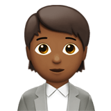 Apple design of the office worker: medium-dark skin tone emoji verson:ios 16.4