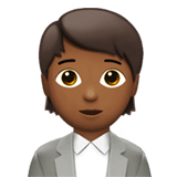 Apple design of the office worker: medium-dark skin tone emoji verson:ios 16.4