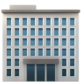 Apple design of the office building emoji verson:ios 16.4