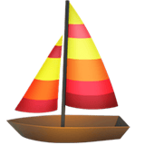 Apple design of the sailboat emoji verson:ios 16.4