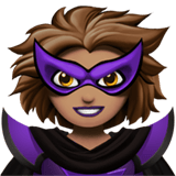 Apple Apple design of the woman supervillain: medium skin tone emoji verson:ios 16.4