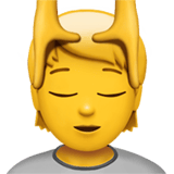 Apple design of the person getting massage emoji verson:ios 16.4