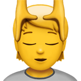 Apple design of the person getting massage emoji verson:ios 16.4