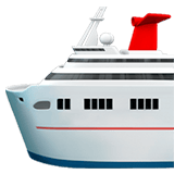 Apple design of the passenger ship emoji verson:ios 16.4
