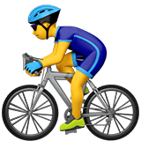 Apple design of the man biking emoji verson:ios 16.4