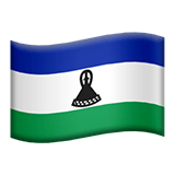 Apple Apple design of the flag: Lesotho emoji verson:ios 16.4